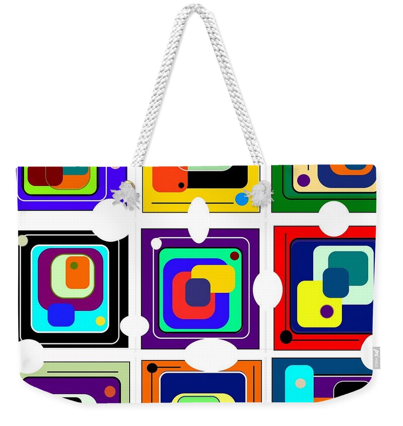 Corners Weekender Tote Bag featuring the digital art Missing Pieces by Designs By L