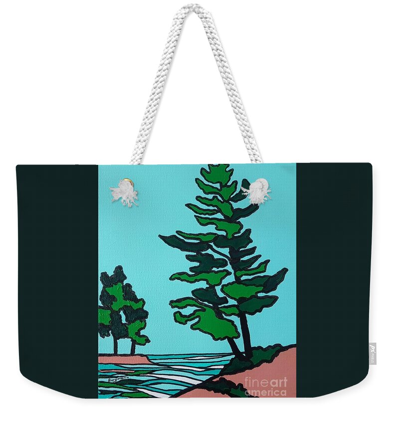 Landscape Weekender Tote Bag featuring the painting Missing You by Petra Burgmann