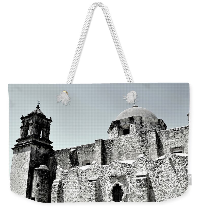 Historical Photograph Weekender Tote Bag featuring the photograph Mission San Jose Walls No One by Expressions By Stephanie