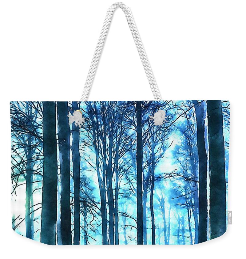 Woods Weekender Tote Bag featuring the photograph Misty Woods by Chris Clark