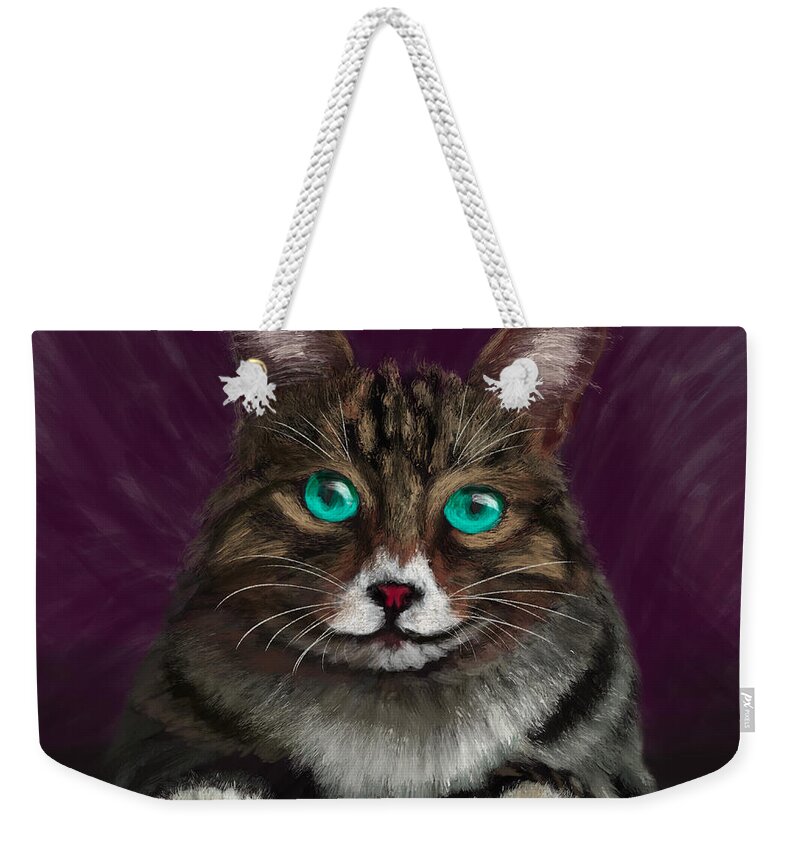 Gary Weekender Tote Bag featuring the digital art Mittens Kitten by Gary F Richards