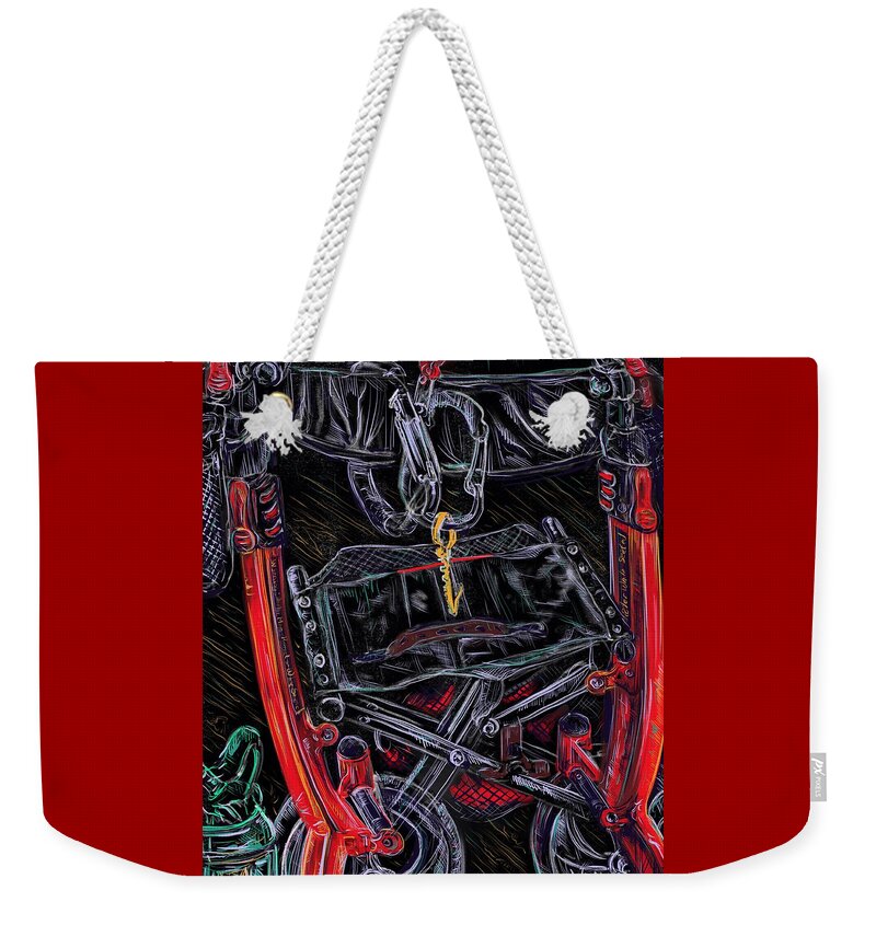 Rollator Weekender Tote Bag featuring the digital art Mobility Equipment by Angela Weddle