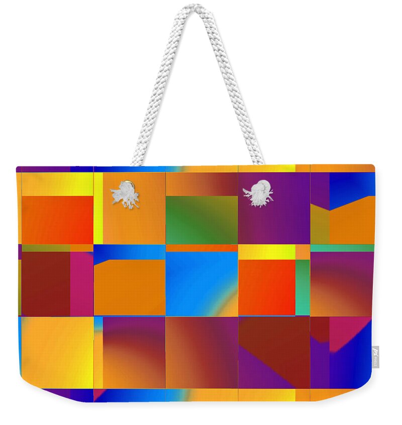 Abstract Weekender Tote Bag featuring the digital art Mod 60's Throwback - Pattern by Ronald Mills