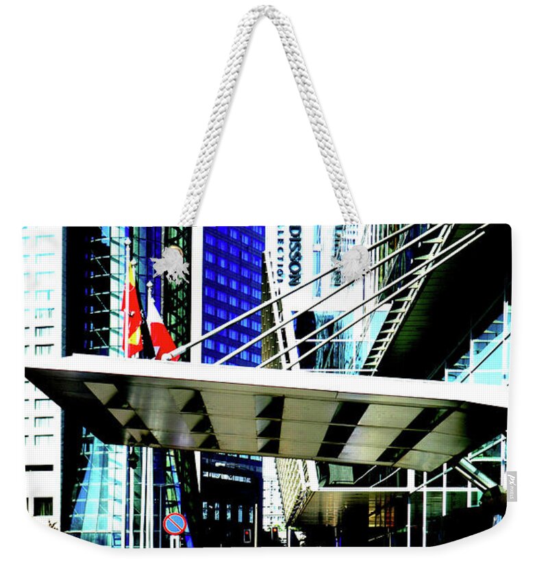 Modern Weekender Tote Bag featuring the photograph Modern Buildings In Warsaw, Poland 3 by John Siest