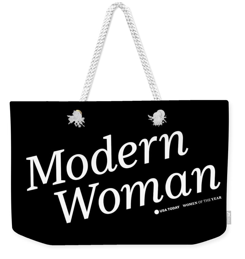 Usa Today Weekender Tote Bag featuring the digital art Modern Woman White by Gannett Co