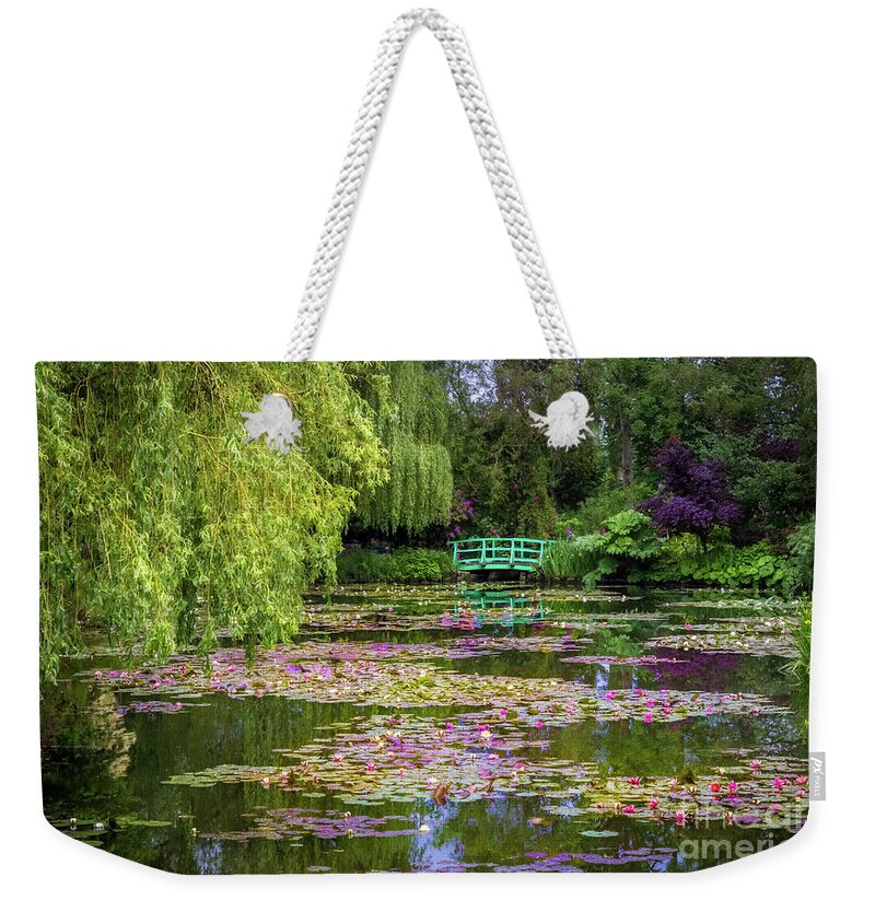 Claude Monet Weekender Tote Bag featuring the photograph Monet's Waterlily Pond, Giverny, France by Liesl Walsh