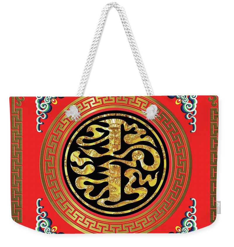 Mongol Weekender Tote Bag featuring the painting Mongol by Tom Dashnyam Otgontugs