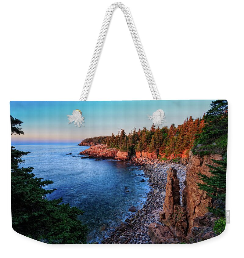 Acadia Weekender Tote Bag featuring the photograph Monument Cove, Acadia NP by Jeff Sinon