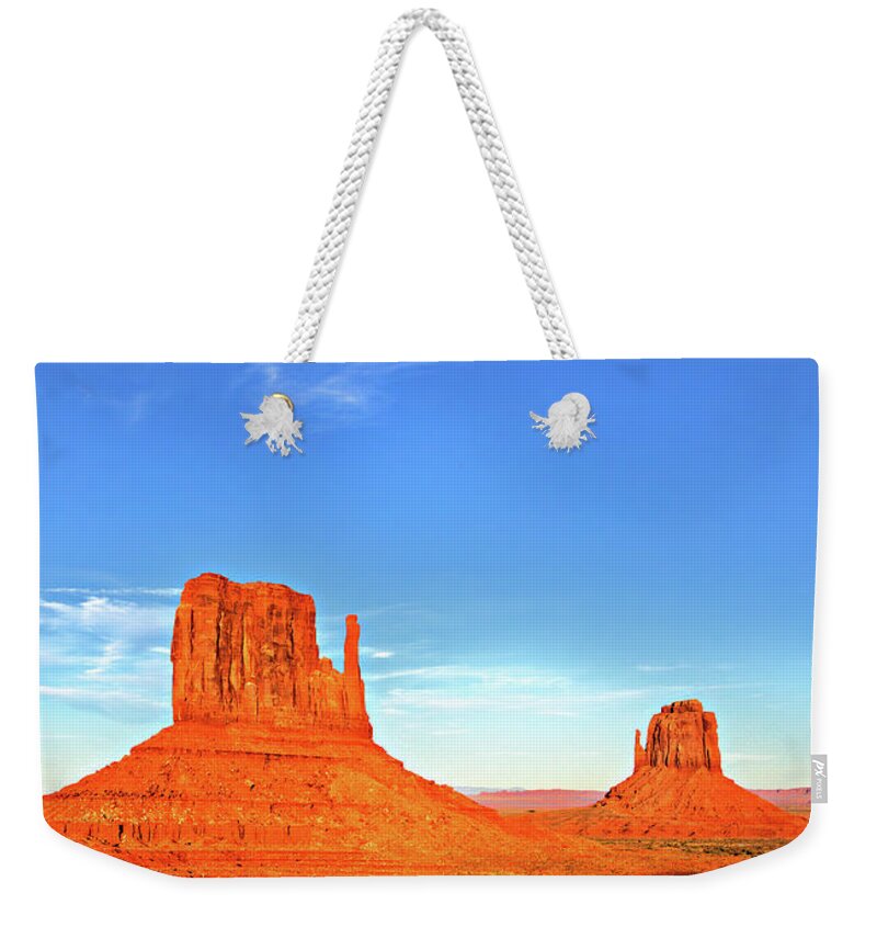 Monument Valley Weekender Tote Bag featuring the photograph Monument Valley by Bob Falcone