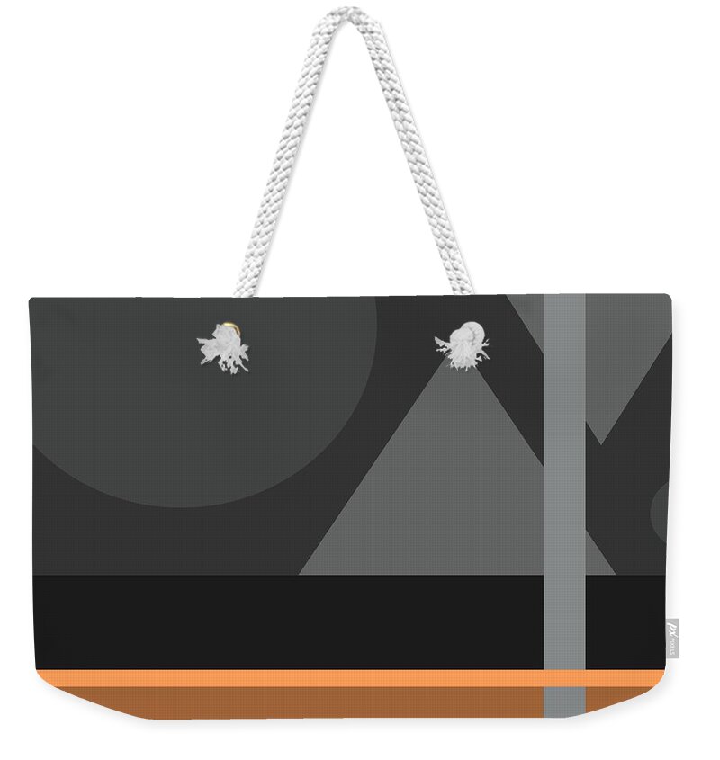 Grey Weekender Tote Bag featuring the digital art Moonlight in Ghiza by Wade Hampton