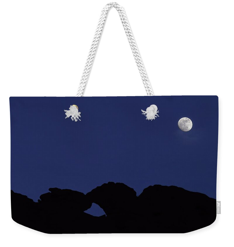 Moon Weekender Tote Bag featuring the photograph Moonlight Kiss by Bob Falcone
