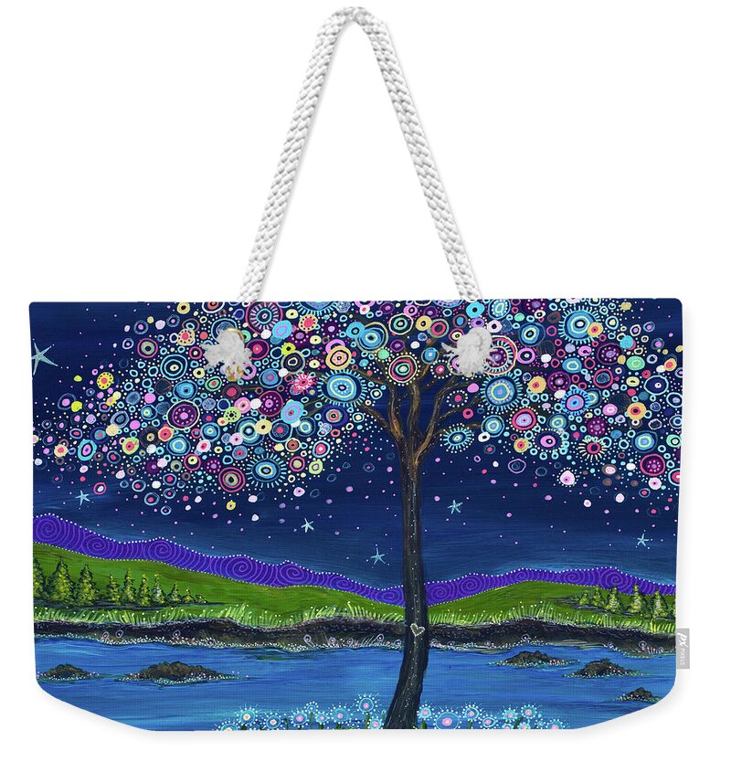 Moonlit Magic Weekender Tote Bag featuring the painting Moonlit Magic by Tanielle Childers