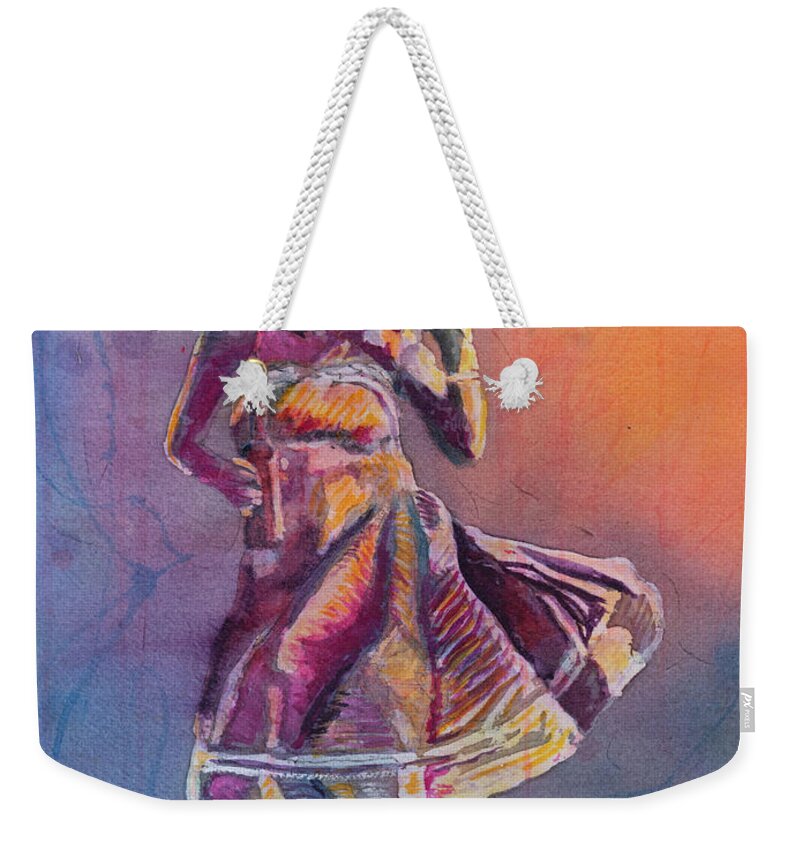 Painting Weekender Tote Bag featuring the painting Moonlite Swing by Robert FERD Frank