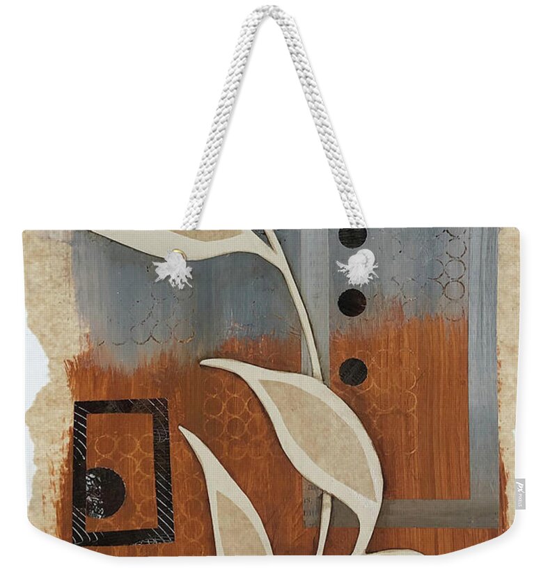Mixed-media Weekender Tote Bag featuring the mixed media Moonrise by MaryJo Clark