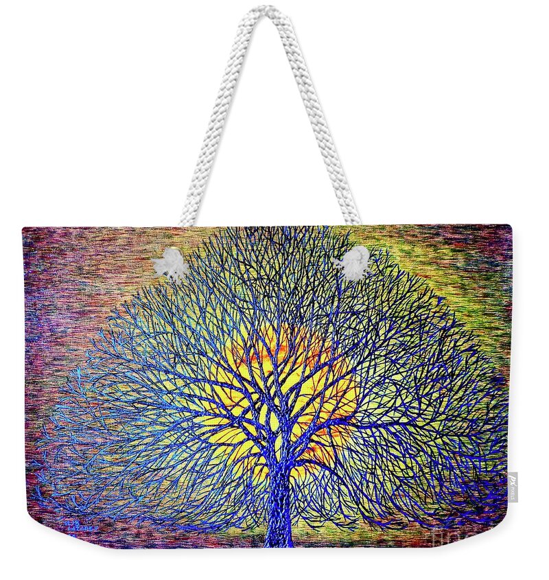 Moon Weekender Tote Bag featuring the painting Moonshine by Viktor Lazarev