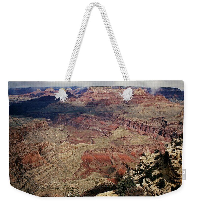 Arizona Weekender Tote Bag featuring the photograph Moran Point Storm by Tom Daniel