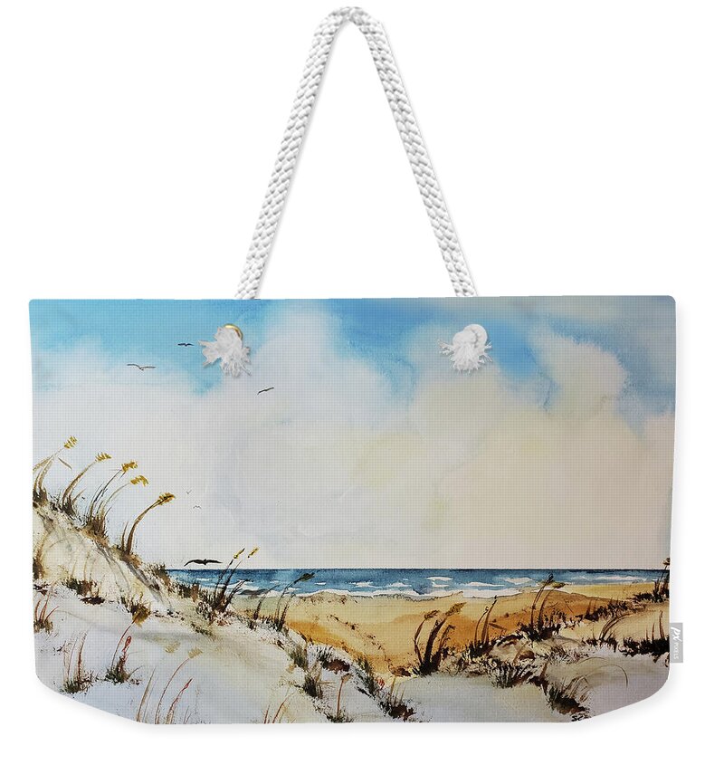 Landscape Weekender Tote Bag featuring the painting Morning Bliss by Sharon Williams Eng