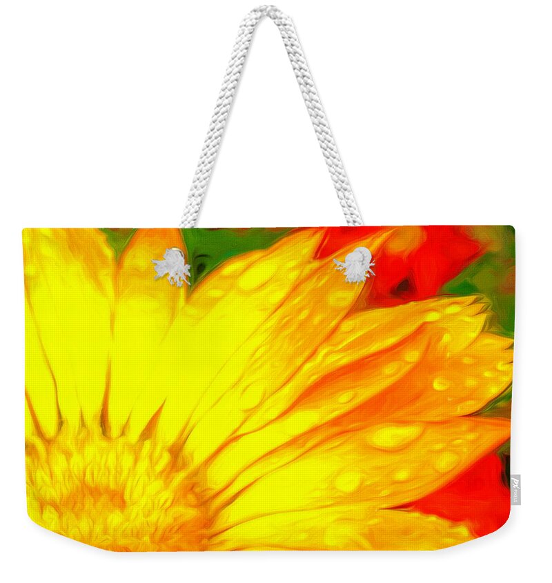 Coreopsis Weekender Tote Bag featuring the digital art Morning Bloom by Susan Hope Finley