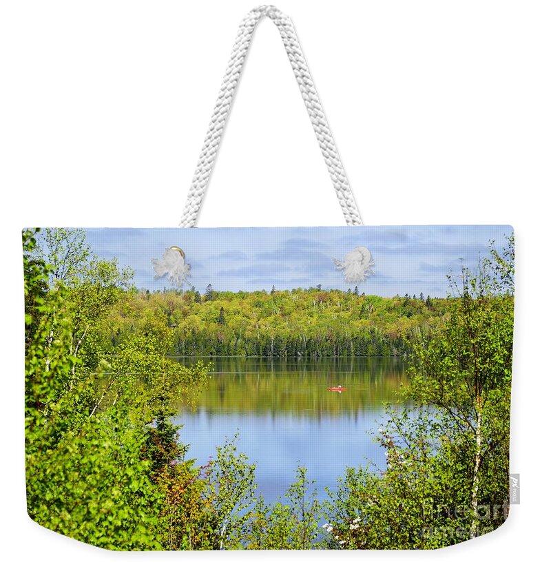 Photography Weekender Tote Bag featuring the photograph Morning Fishing by Larry Ricker