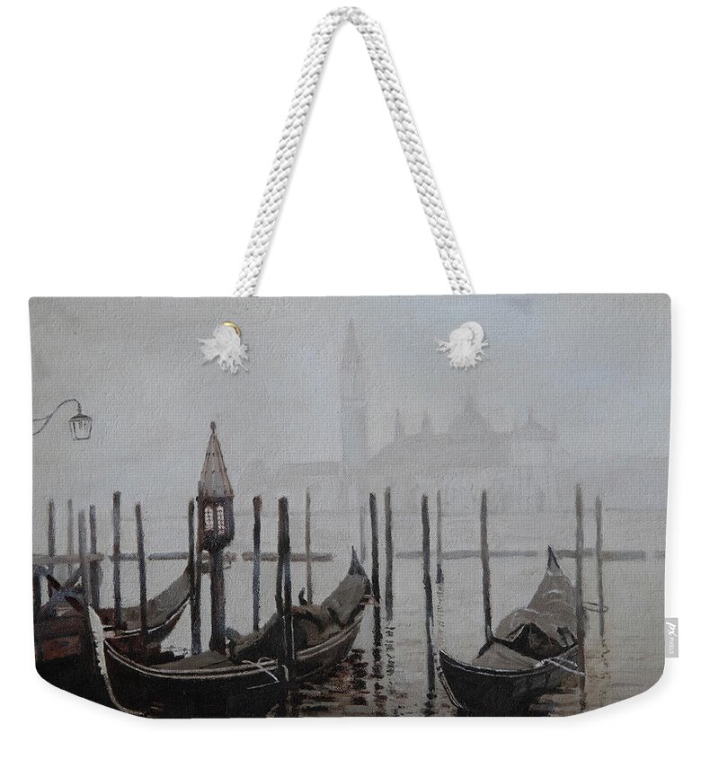 Venice Weekender Tote Bag featuring the painting Morning in Venice by Masami IIDA