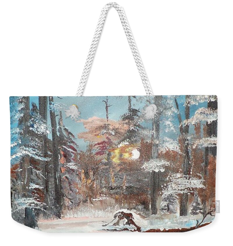 Landscape. Donnsart1 Weekender Tote Bag featuring the painting Morning Is Risen painting # 122 by Donald Northup