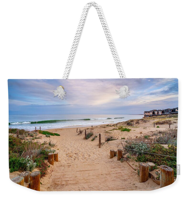 Del Monte Beach Weekender Tote Bag featuring the photograph Morning Light on Del Monte Beach by Derek Dean