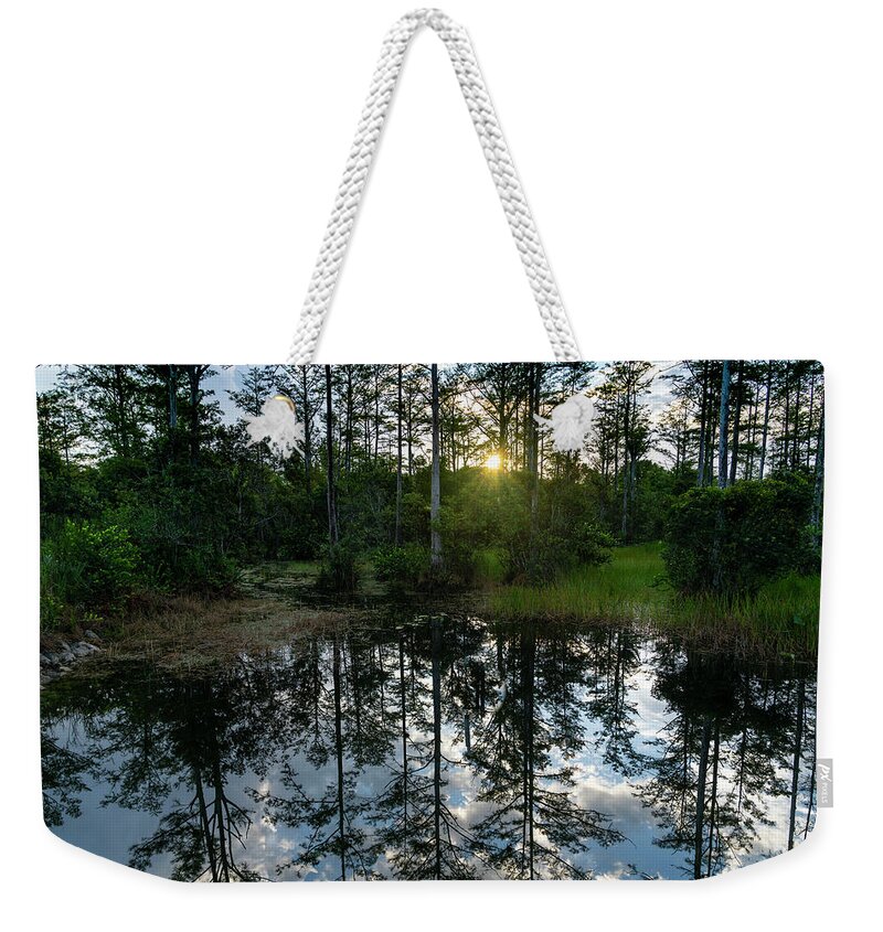 Riverbend Park Weekender Tote Bag featuring the photograph Morning Mirror by Todd Tucker