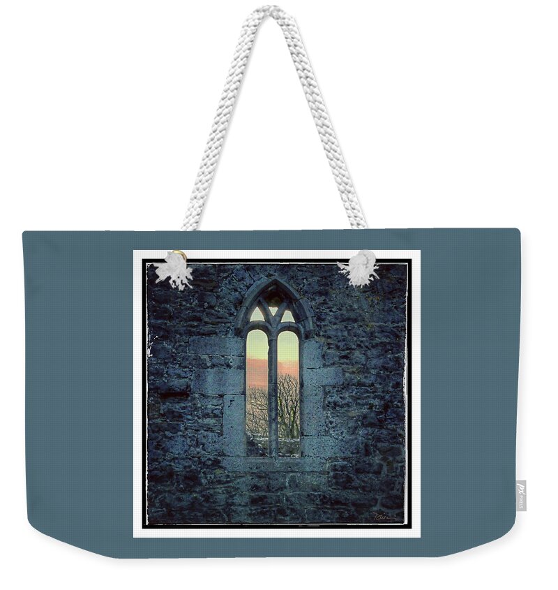 Old Ruins Weekender Tote Bag featuring the photograph Morning Silhouette in Ireland by Peggy Dietz