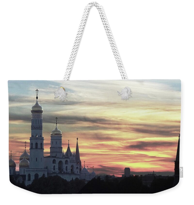 Moscow Weekender Tote Bag featuring the photograph Moscow Skyline by Carl Sheffer