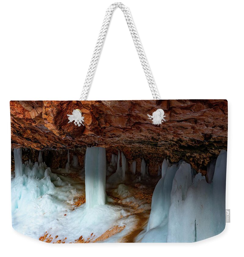 50s Weekender Tote Bag featuring the photograph Mossy Cave by Edgars Erglis