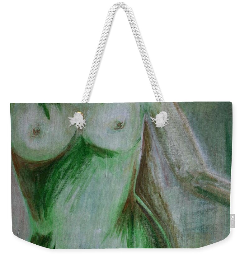 Paintings Weekender Tote Bag featuring the painting Mother Earth by Julie Lueders 