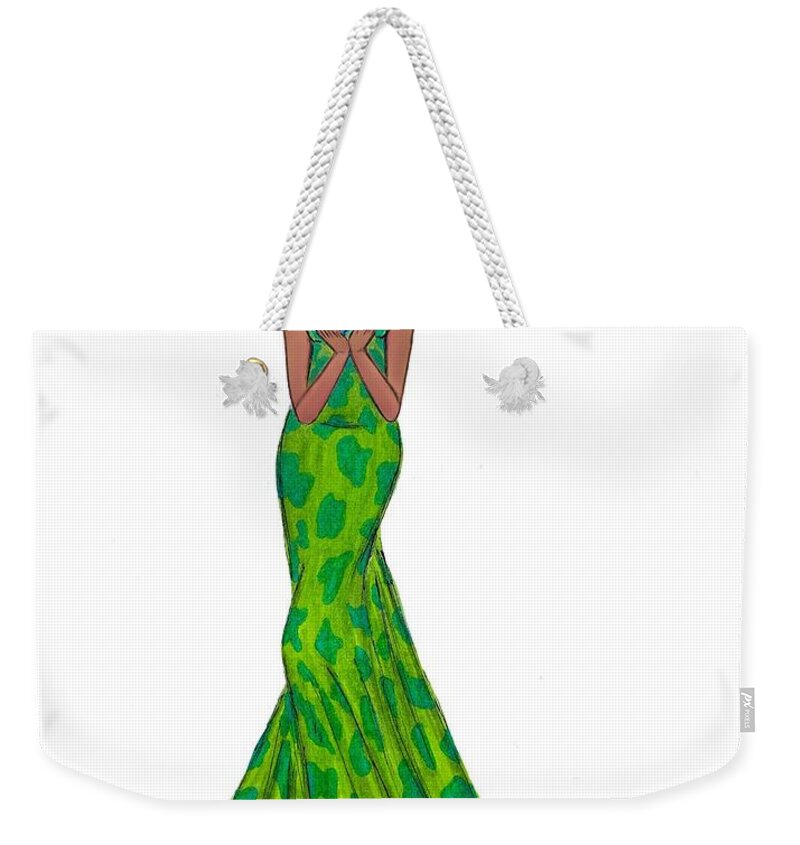 Fashion Weekender Tote Bag featuring the mixed media Mother Earth by Yolanda Holmon