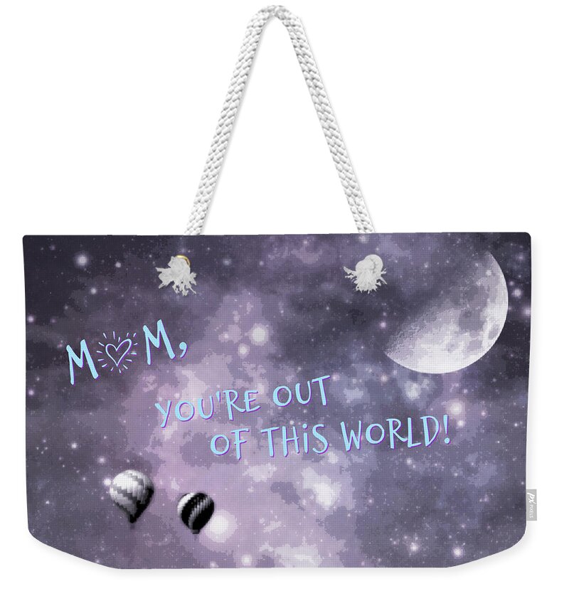 Mothers Day Weekender Tote Bag featuring the photograph Mother's Day Night Flight 2 by Dark Whimsy