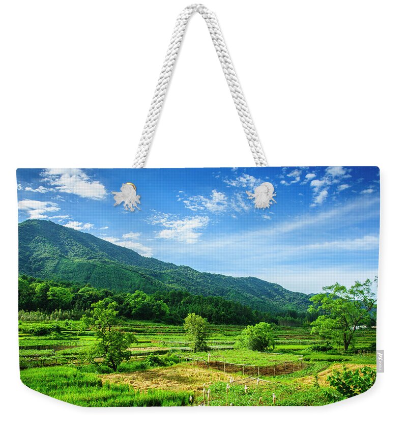 Forest Weekender Tote Bag featuring the photograph Mountain and countryside scenery by Carl Ning