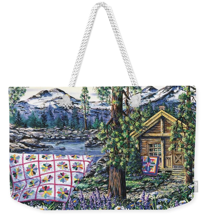 Mountains Weekender Tote Bag featuring the painting Mountain Breeze by Diane Phalen