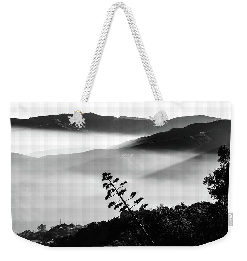 Comares Weekender Tote Bag featuring the photograph Mountain mist by Gary Browne