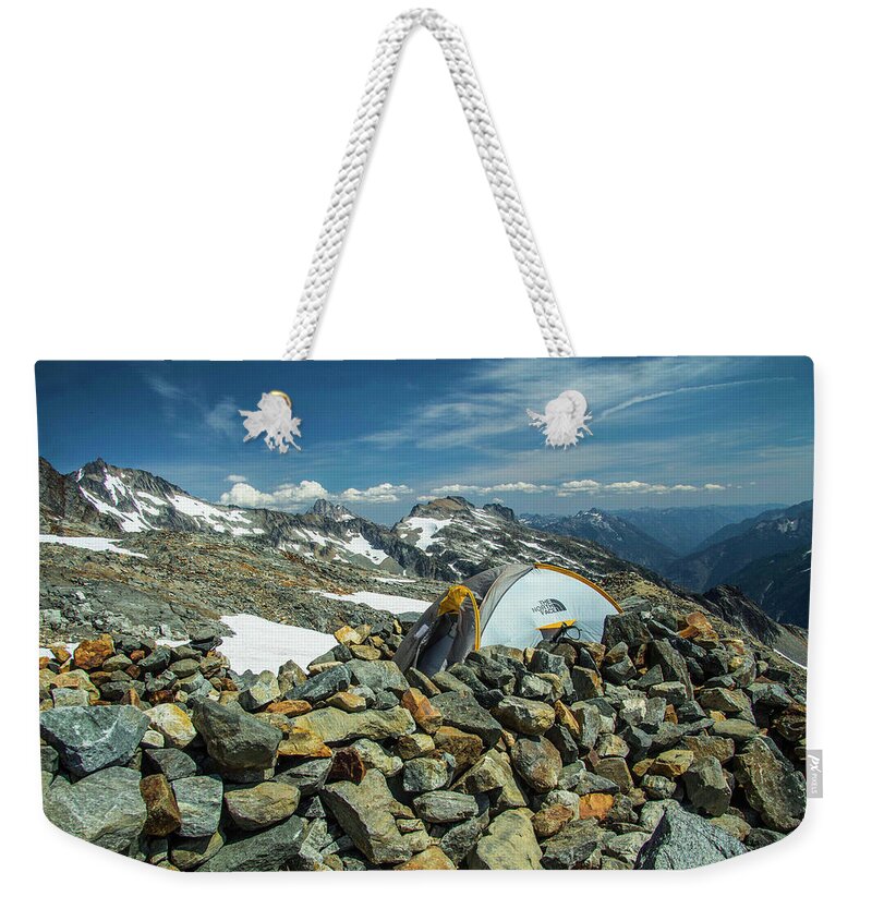 North Cascades National Park Weekender Tote Bag featuring the photograph Mountain Penthouse by Doug Scrima
