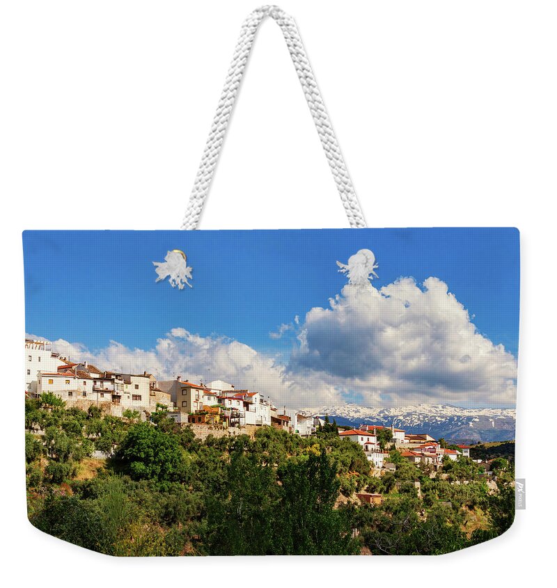 Mountain Village Weekender Tote Bag featuring the photograph Mountain village in Spain by Tatiana Travelways