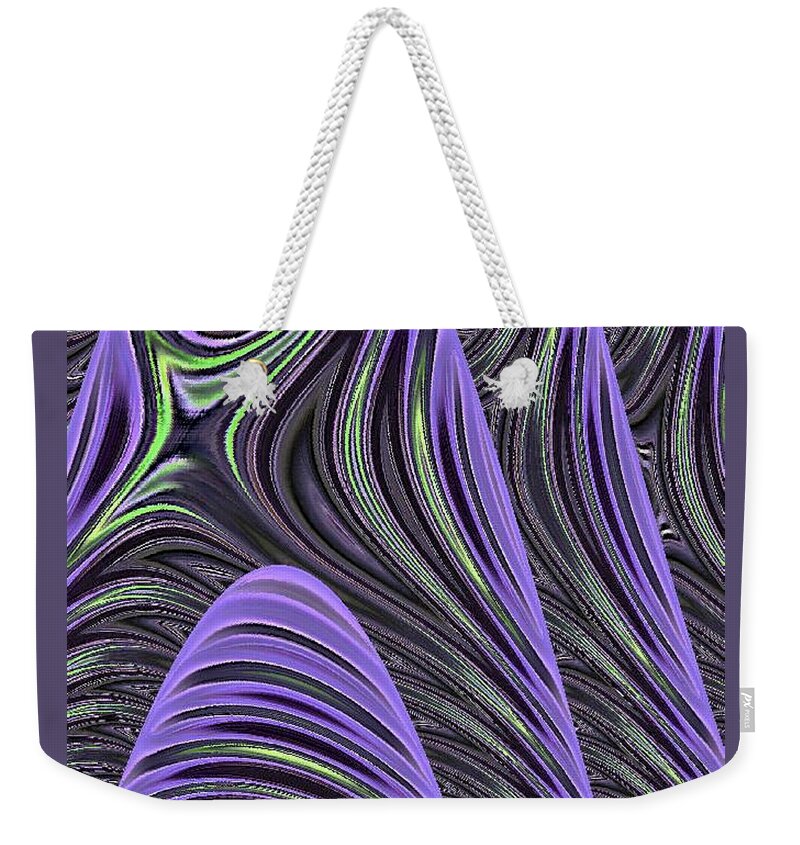 Abstract Weekender Tote Bag featuring the digital art Mountains Abstract by Ronald Mills