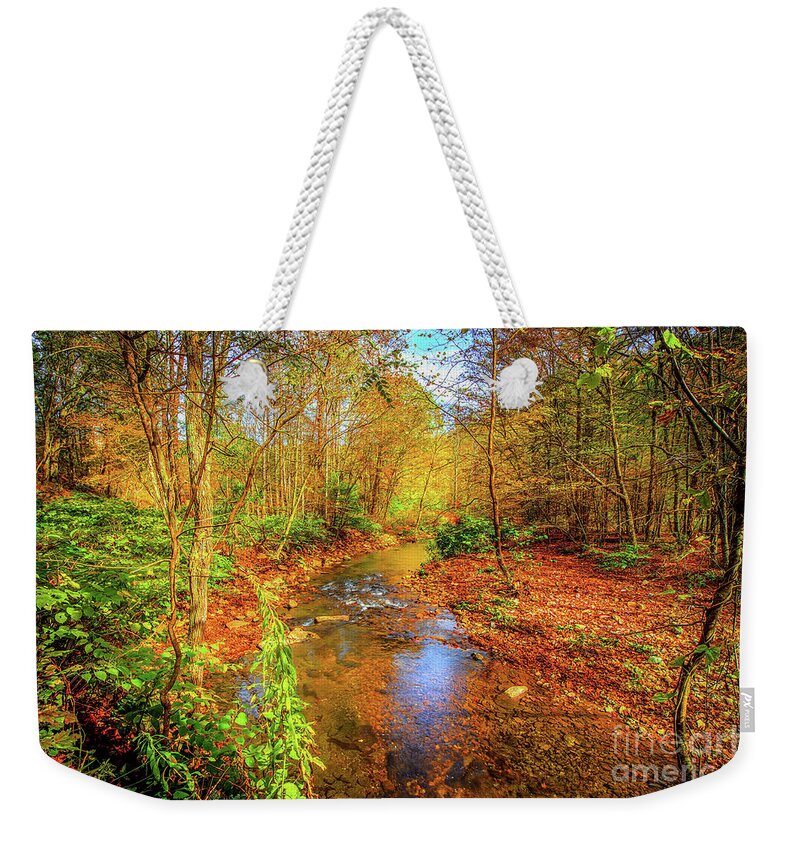 Autumn Weekender Tote Bag featuring the photograph Mouth of Wilson in Autumn by Shelia Hunt