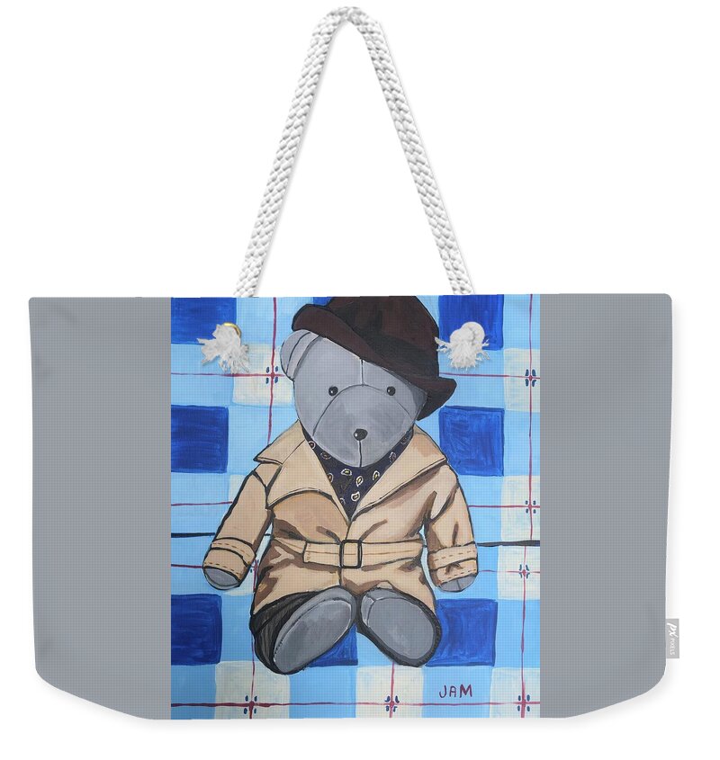  Weekender Tote Bag featuring the painting Mr.Bear Full House by Jam Art