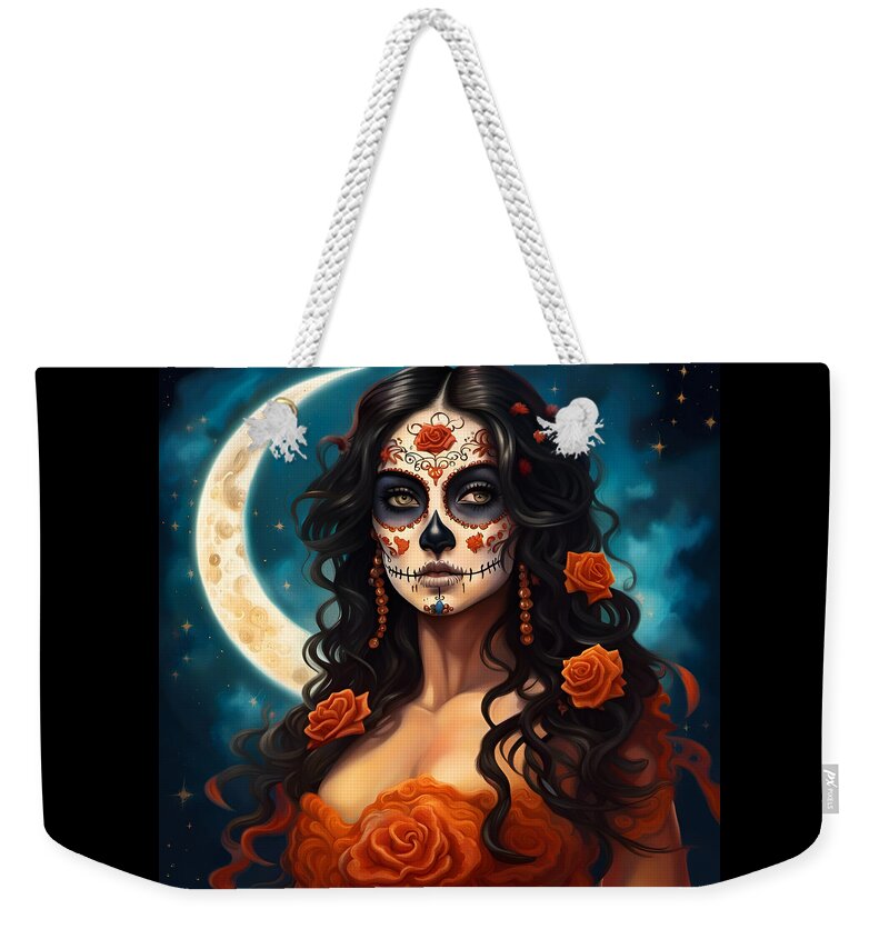 Beautiful Weekender Tote Bag featuring the digital art Muerta Beauty Of The Night by Jason Denis