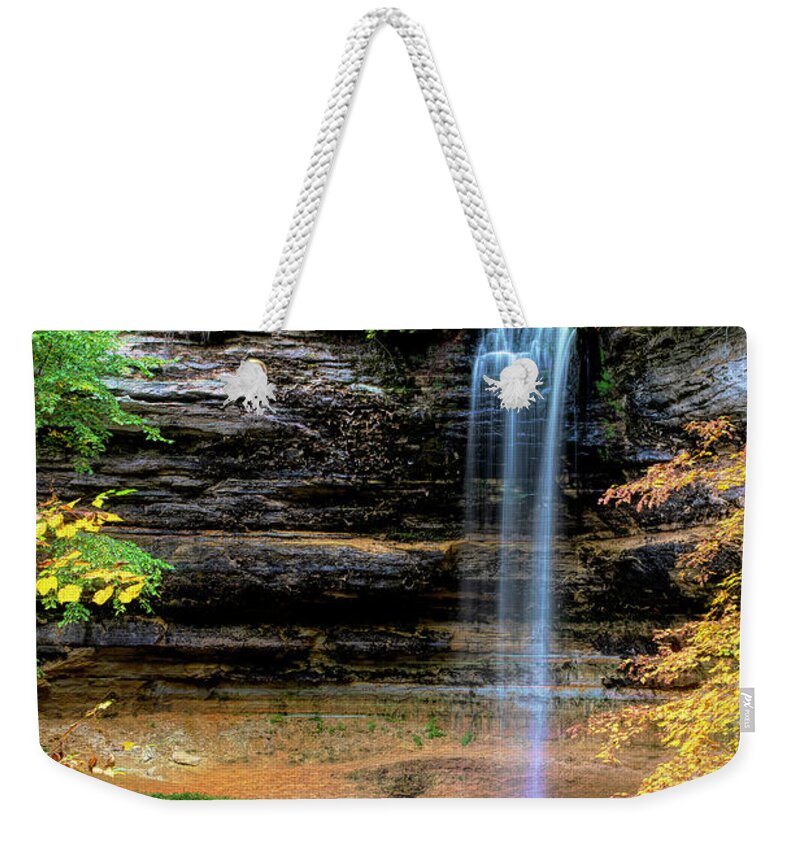 Munising Weekender Tote Bag featuring the photograph Munising Falls by Cheryl Strahl