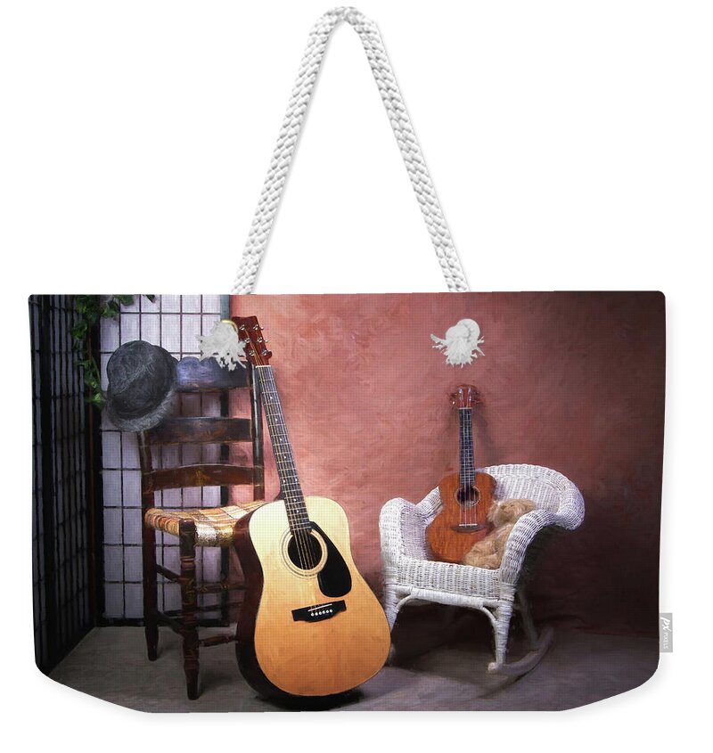 Guitar Weekender Tote Bag featuring the photograph Musical Chairs by Tom Mc Nemar