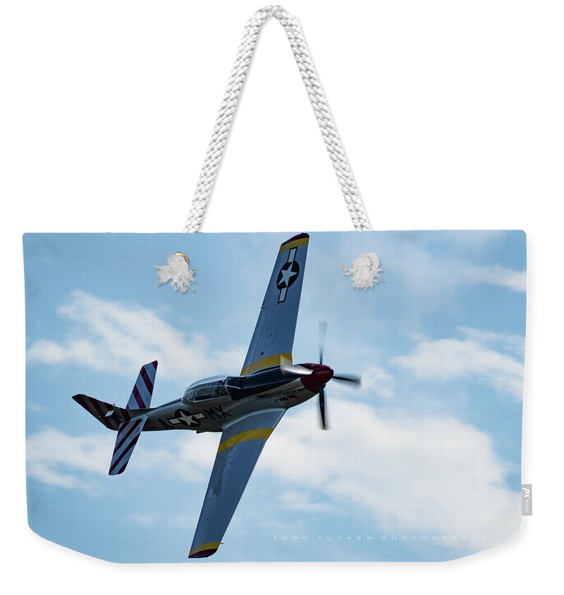 Air Show Weekender Tote Bag featuring the photograph Mustang Pass by Todd Tucker