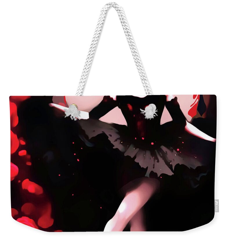 Dancer Weekender Tote Bag featuring the digital art My Beautiful Ballerina by Eddie Eastwood
