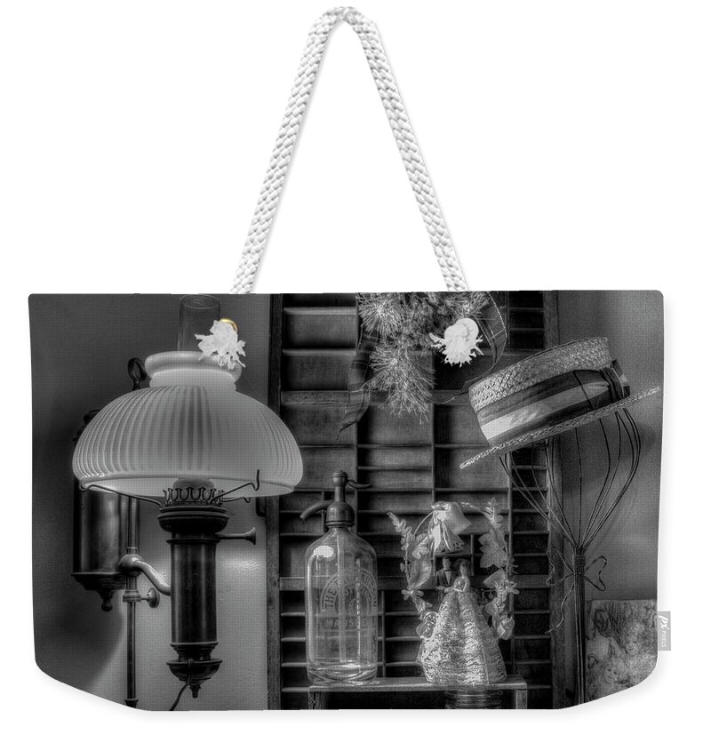 Antiques Weekender Tote Bag featuring the photograph My Favorite Things by Regina Muscarella