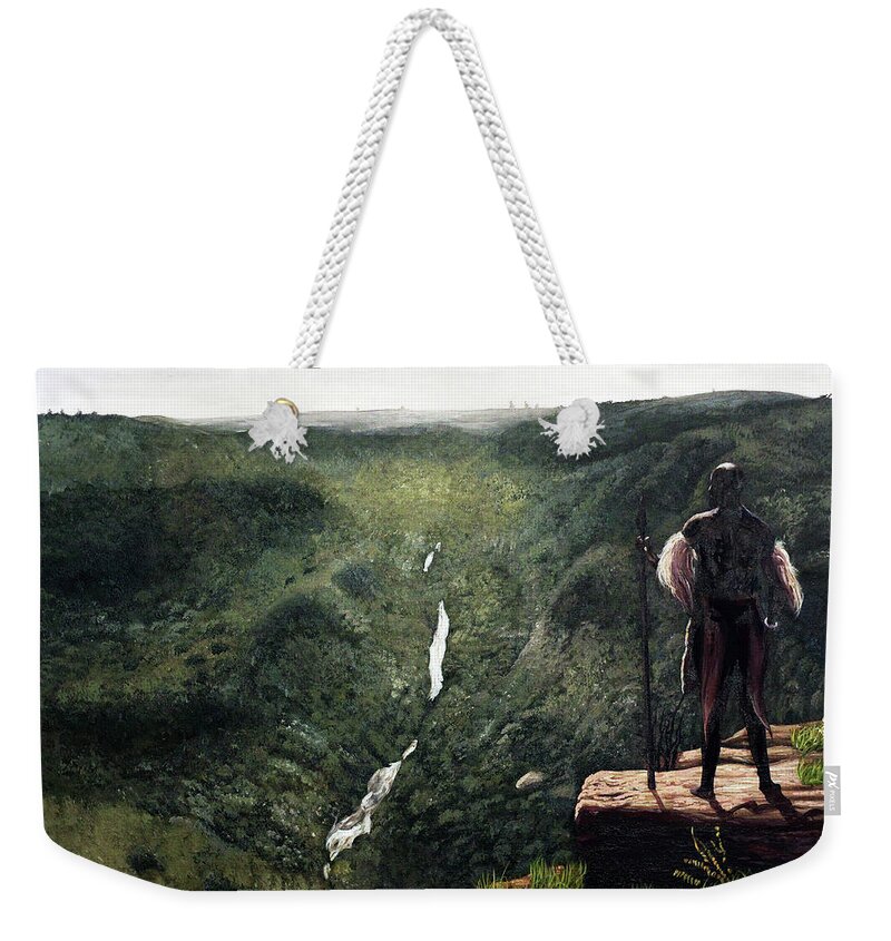African Art Weekender Tote Bag featuring the painting My Kingdom by Ronnie Moyo