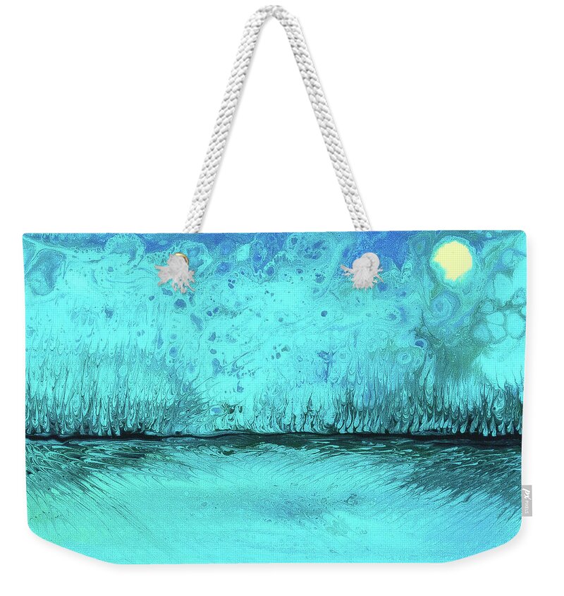 Landscape Weekender Tote Bag featuring the painting Mysterious Little Landscape by Steve Shaw