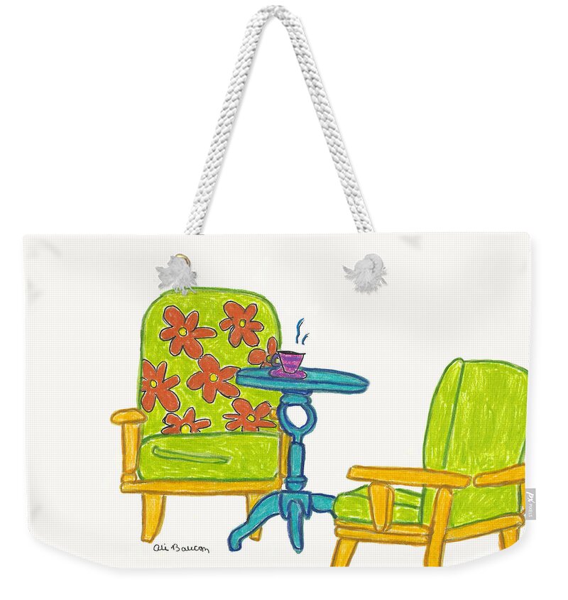 Nook Weekender Tote Bag featuring the mixed media Mystery Nook by Ali Baucom